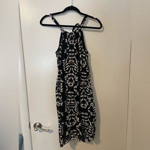 Navy and White midi dress